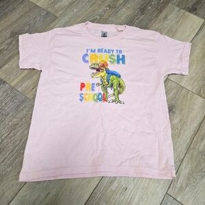 Gildan Ready To Crush Preschool Graphic Tee Shirt Pastel Light Pink Girls Small